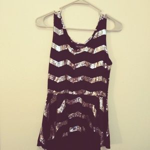 Say Anything Black sequin blouse